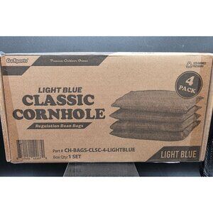 GoSports Light Blue Classic Cornhole Regulation Bean Bags 4 Pack Premium Outdoor